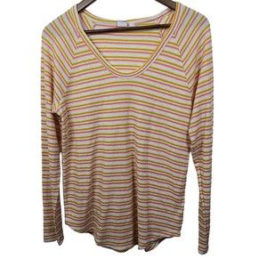 Gap Striped Thermal Long Sleeve Top Womens Small